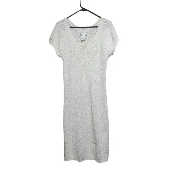 Gunne Sax by Jessica mcclintock Handloomed 100% Arcyic White Dress Size Medium - Picture 1 of 4